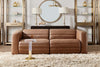 Image of Stanbury Gray "Quick Ship" Wall Hugger Power Reclining Leather Living Room Furniture Collection