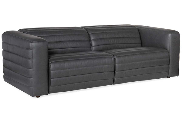 Stanbury Gray "Quick Ship" Wall Hugger Power Reclining Leather Living Room Furniture Collection