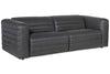 Image of Stanbury Gray "Quick Ship" Wall Hugger Power Reclining Leather Living Room Furniture Collection