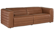 Stanbury Timber 93 Inch "Quick Ship" Wall Hugger Power Leather Reclining Sofa