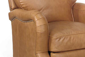 Sullivan Leather Club Chair w/ Charles Of London Arm