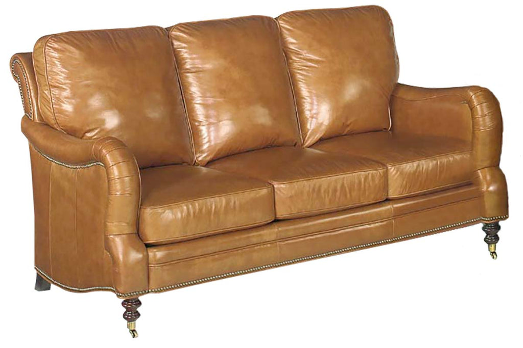 Sullivan Howard Reproduction Leather Three Seat Sofa Set w