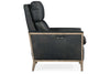 Image of Sutter Power Quick Ship Mid-Century Modern Leather Exposed Wood Recliner