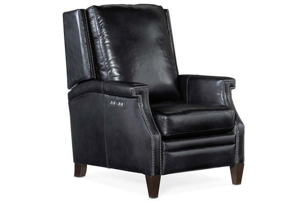 Sylvester Champion Leather "Quick Ship" Pillow Recliner