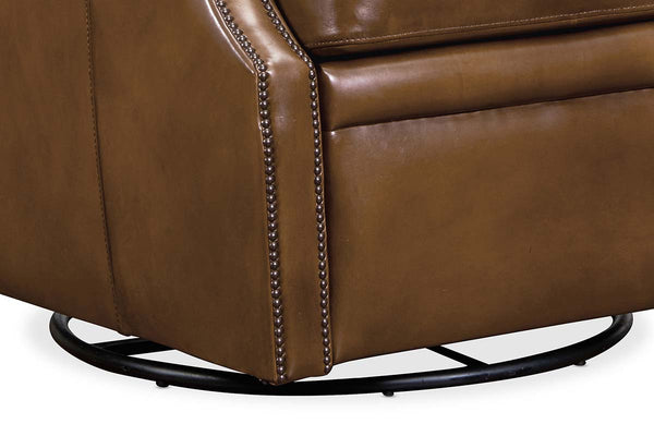 Sylvester Pawn "Quick Ship" Leather SWIVEL/GLIDER Power Recliner