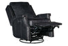 Image of Sylvester Champion Leather "Quick Ship" Swivel Power Pillow Recliner