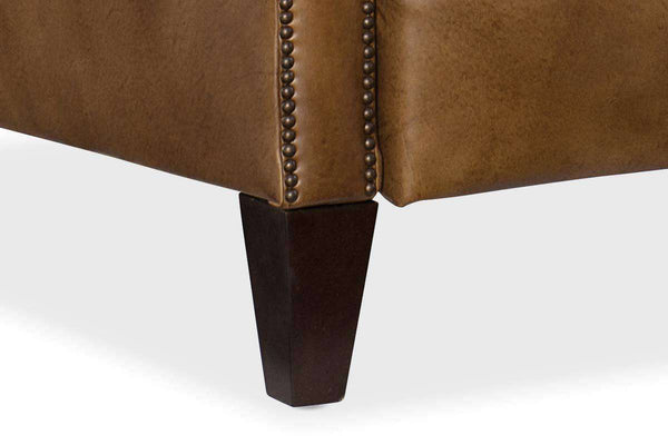 Sylvester Quick Ship Pillow Wing Back Leather Recliner