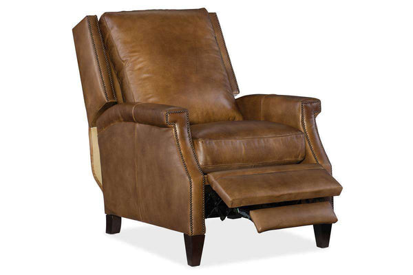 Sylvester Quick Ship Pillow Wing Back Leather Recliner