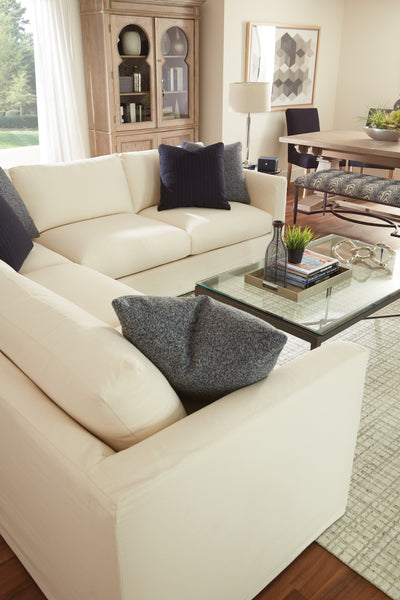 Tamra "Designer Style" Large Scale Wing Arm Fabric Sectional