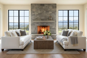 Terrance 90 Inch Modern Leather Track Arm Sofa