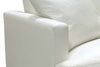 Image of Terrance Rio Winter White 90 Inch Modern Leather Track Arm Sofa