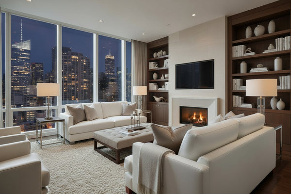 Terrance 90 Inch Modern Leather Track Arm Sofa