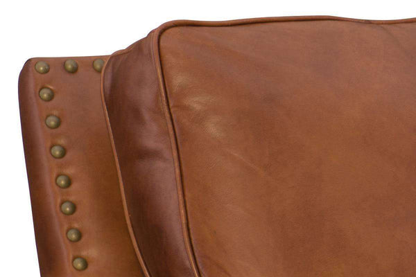 Thaddeus 83 Inch "Quick Ship" Traditional Top Grain Leather Pillow Back Sofa OUT OF STOCK UNTIL 3/17/2022