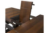 Image of Thayer Contemporary 7 Piece Light And Dark Gathering Pedestal Table Dining Set With Splat Back Side Chairs
