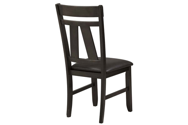 Thayer Contemporary 5 Piece Light And Dark Espresso Pedestal Table Dining Set With Splat Back Side Chairs