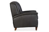 Image of Thompson Charcoal Quick Ship Pillow Wing Back Leather Recliner