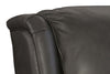 Image of Thompson Charcoal Quick Ship Pillow Wing Back Leather Recliner