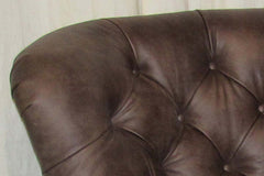 Thurman British Gentleman's Deep Tufted Leather Club Chair