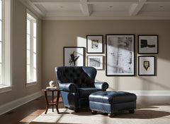 Thurman British Gentleman's Deep Tufted Leather Club Chair