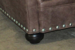 Thurman British Gentleman's Deep Tufted Leather Club Chair