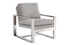 Toby Chrome "Quick Ship" Accent Chair