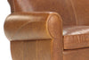 Image of Tribeca XL 93 Inch Rustic Leather Rolled Tight Back Cigar Sofa