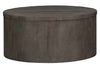 Image of Tristan I Farmhouse Style Charcoal Round Drum Cocktail Table