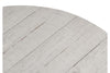 Image of Tristan II Farmhouse Style Distressed White Round Drum Cocktail Table