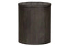 Image of Tristan I Farmhouse Style Charcoal Round Drum Storage End Table