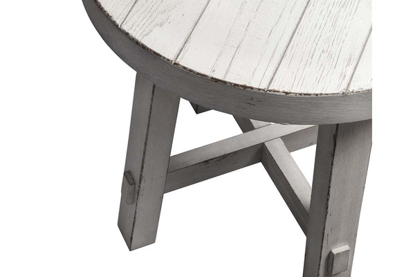 Tristan II White Farmhouse Style Occasional Table Collection