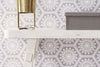 Image of Tristan II Farmhouse Style Distressed White Splay Leg Sofa Table
