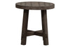 Image of Tristan I Farmhouse Style Charcoal Splay Leg Round End Table