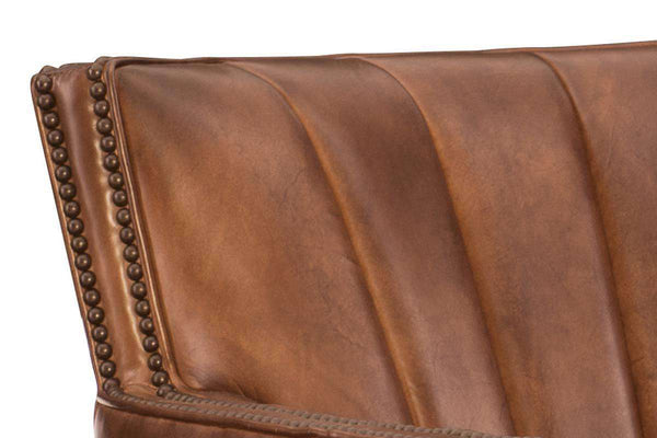 Vander Rook Quick Ship Leather Swivel Accent Chair