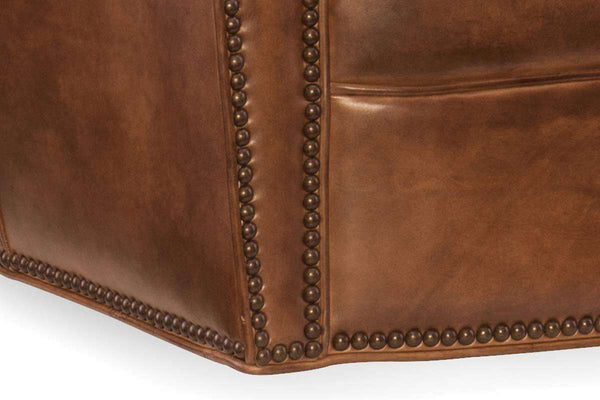 Vander "Quick Ship" Leather Swivel Accent Chair