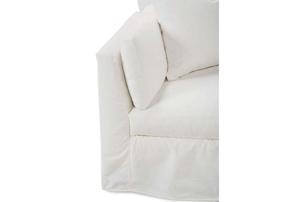 Vanessa I 99 Inch Single Bench Seat Slipcovered Sofa