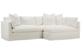 Vanessa Two Piece Pillow Back Sectional With Large Chaise Bumper (Version 1 As Configured)