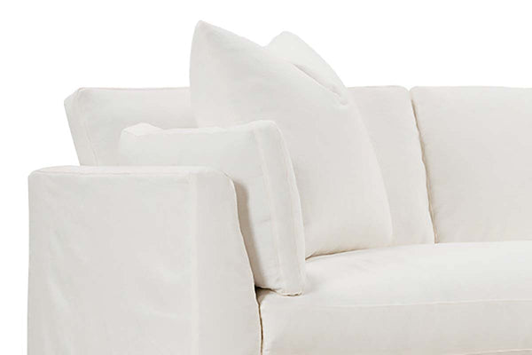 Vanessa I 99 Inch Single Bench Seat Slipcovered Sofa