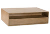Image of Vaughn Transitional Light Wood Two Drawer Low Profile Storage Coffee Table