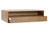 Image of Vaughn Transitional Light Wood Two Drawer Low Profile Storage Coffee Table