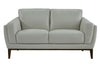 Image of Verne "Quick Ship" Modern Leather Pillow Back Loveseat