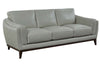 Image of Verne 92 Inch Modern Leather Pillow Back Sofa
