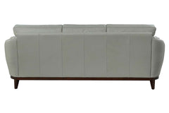 Verne 92 Inch Modern Leather Pillow Back Sofa