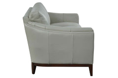 Verne 92 Inch Modern Leather Pillow Back Sofa