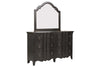 Image of Warwick Traditional Distressed Black Bedroom Collection 