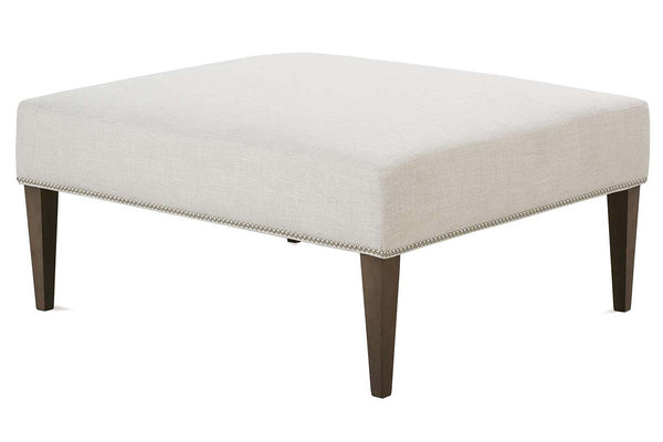Wayland 42 Inch Long Fabric Ottoman Coffee Table With Accent Nails