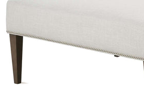 Wayland 42 Inch Long Fabric Ottoman Coffee Table With Accent Nails