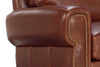 Image of Weston 86 Inch Leather Pillow Back Sofa w/ Contrasting Nailhead Trim