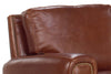 Image of Weston 86 Inch Leather Pillow Back Sofa w/ Contrasting Nailhead Trim