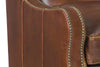 Image of Wilbur Transitional Leather Upholstered Accent Chair With Nails