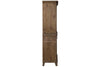 Image of Zander Transitional Storage Dining Buffet With Hutch In A Wirebrushed Aged Oak Finish